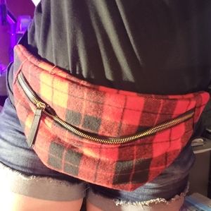 Lulu's Red Plaid Fanny Pack
